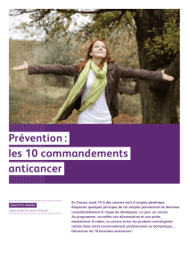 Prévention : les 10 commandements anticancer