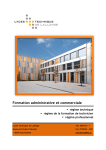 Formation administrative et commerciale