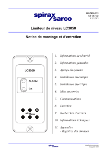 Limiteur de niveau LC3050 Notice de montage et d