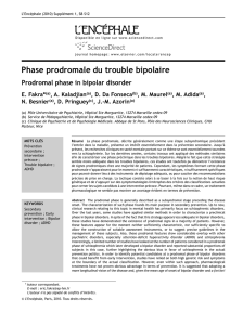 Phase prodromale du trouble bipolaire
