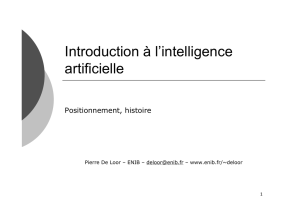 Introduction à l`intelligence artificielle