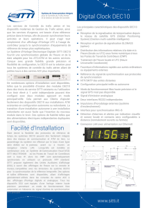 Digital Clock DEC10 Facilité d`Installation