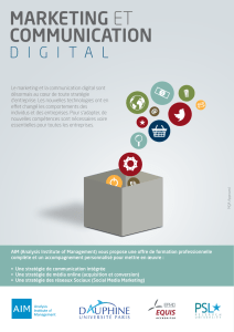 Plaquette - Certificat Marketing Digital - Université Paris