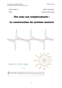 Des sons aux tempéraments: la construction du système musical