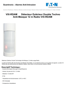 VXI-RDAM Détecteur Extérieur Double Techno Anti