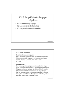 CH.3 Propriétés des langages réguliers