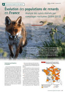 L`évolution des populations de renards en France