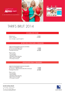 tarifs brut 2014 - Bauer Media Régie