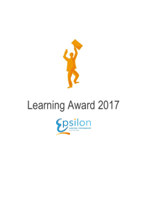 Learning Award 2017 - Groupe Epsilon asbl