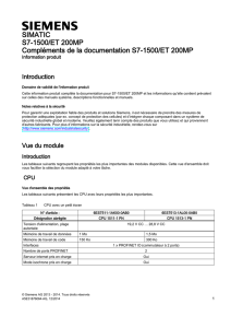Compléments de la documentation S7-1500/ET 200MP