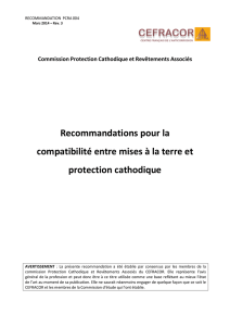 Recommandation PCRA 004