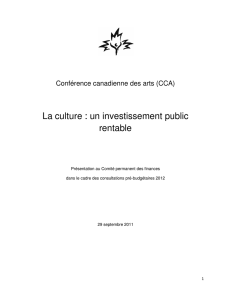 La culture : un investis : un investissement public rentable public