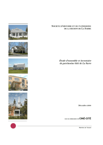 Étude d`ensemble et inventaire du patrimoine bâti de La Sarre