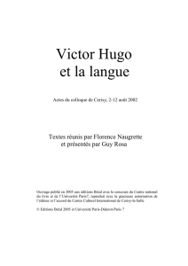 La pantomime dans le théâtre de Victor Hugo - Victor