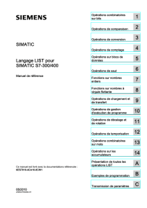 Langage LIST pour SIMATIC S7-300/400