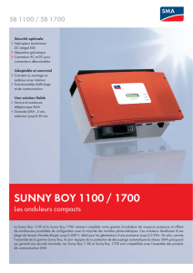 SUNNY BOY 1100/1700 - Les onduleurs compacts