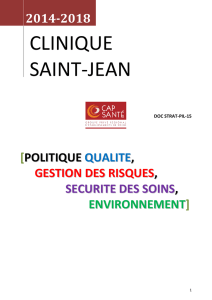 Politique QSE - Clinique Saint-Jean