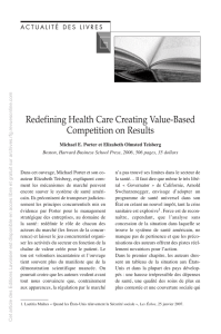 Redefining Health Care Creating Value-Based