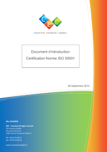 Document d`introduction de la norme ISO 50001