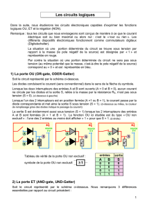 Les circuits logiques (document pdf, 117 Kb)