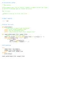 usr/bin/env python """Description Script example pour lire un fichier