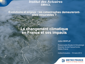 Le changement climatique en France et ses impacts