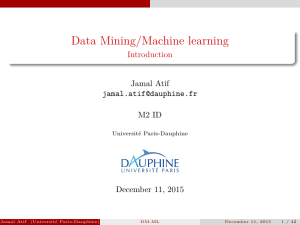 Data Mining/Machine learning