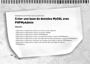 Créer une base de données MySQL avec PHPMyAdmin