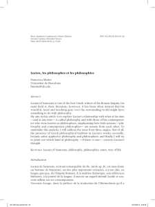 Lucien, les philosophes et les philosophies