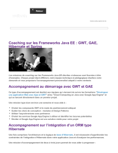 Coaching sur les Frameworks Java EE : GWT