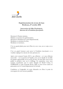 Expérimentation du revenu de base Bordeaux, 27 octobre 2016