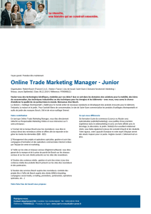 Online Trade Marketing Manager - Junior - Bosch