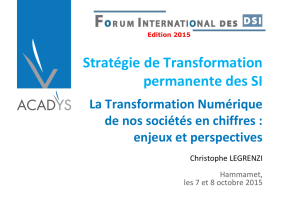 numériques - Forum International des DSI 2016