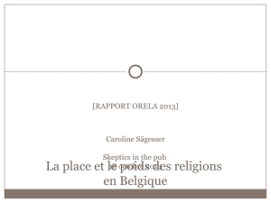 La place et le poids des religions en Belgique