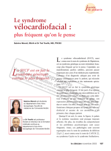 Le syndrome vélocardiofacial - STA HealthCare Communications