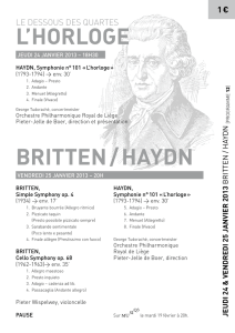 britten / haydn l`horloge - Orchestre Philharmonique Royal de Liège