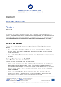 Taxotere - European Medicines Agency