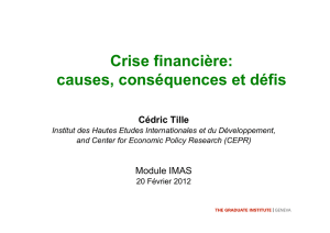 Crise financière: causes, conséquences et défis
