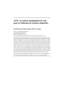 ASM : un outil de manipulation de code pour la réalisation de