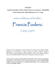 Francis Poulenc - La France en Suisse