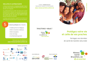 Brochure patient - Brussels Health Network