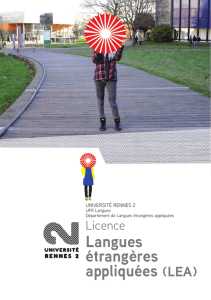 Langues étrangères appliquées (LEA)