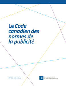 Le Code canadien des normes de la publicité