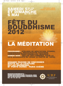 Flyer Fête du bouddhisme 2012