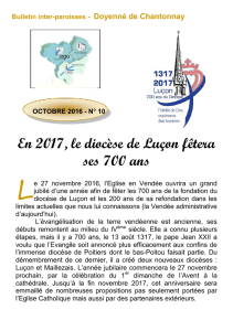 En 2017, le diocèse de Luçon fêtera ses 700 ans