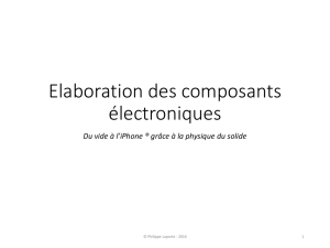 Elaboration des composants électroniques