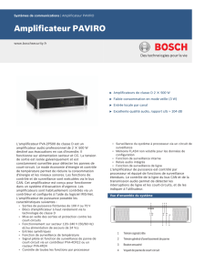 Amplificateur PAVIRO - Bosch Security Systems