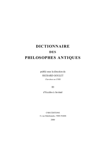 dictionnaire philosophes antiques