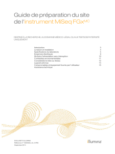 Guide de préparation du site de l`instrument MiSeq FGx