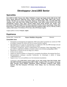 Développeur Java/J2EE Senior